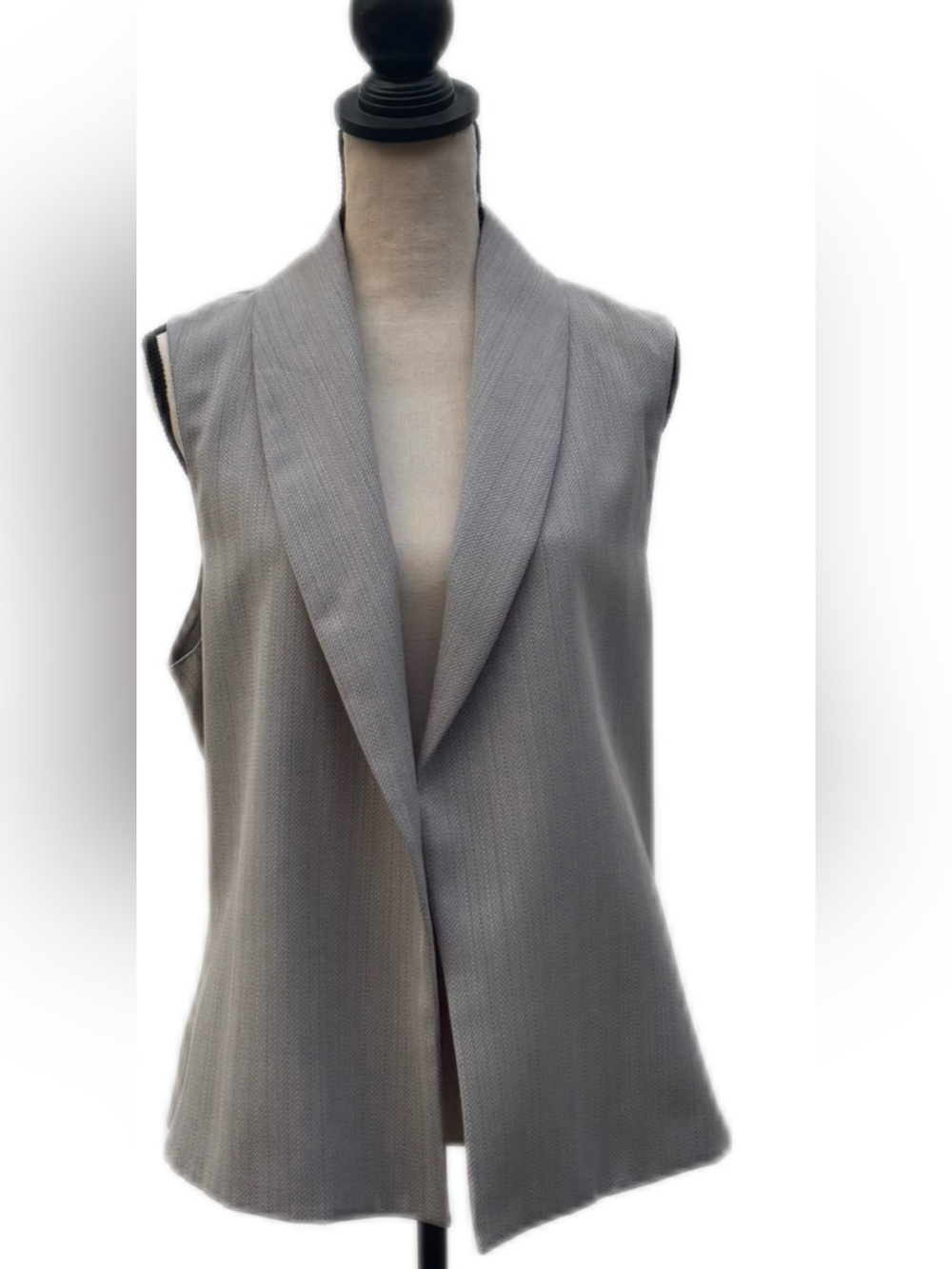 Versace Women’s Wool Gray Houndstooth Vest Academia